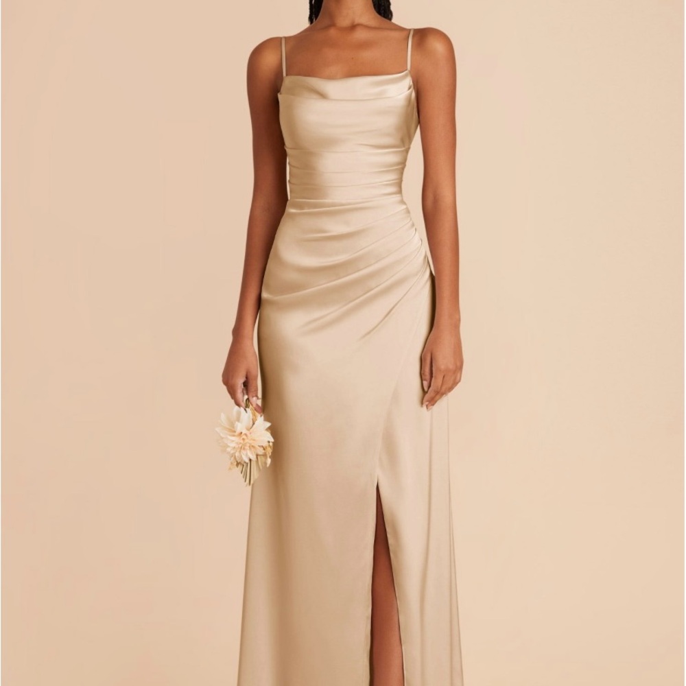 Birdy Grey Matte Satin Gold Lydia Dress